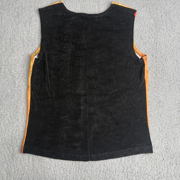 The Travel Collection art nouveau graphic tank top orange red sleeveless size L - Picture 7 of 8